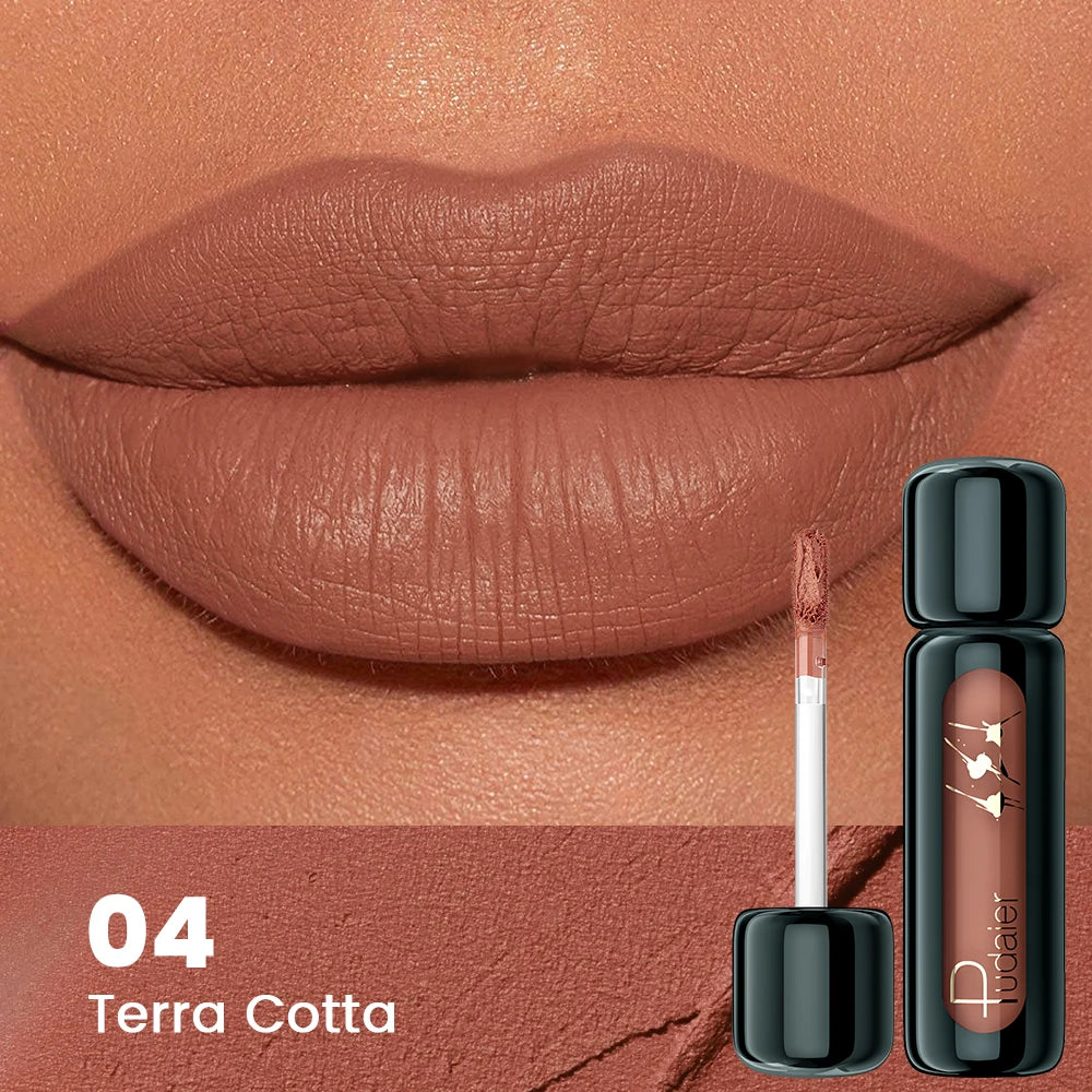 1pc Matte Velvet Lip Gloss, Highly Saturated Liquid Lip Mud, Non-Stick Long Lasting, All Skin Tones Compatible.