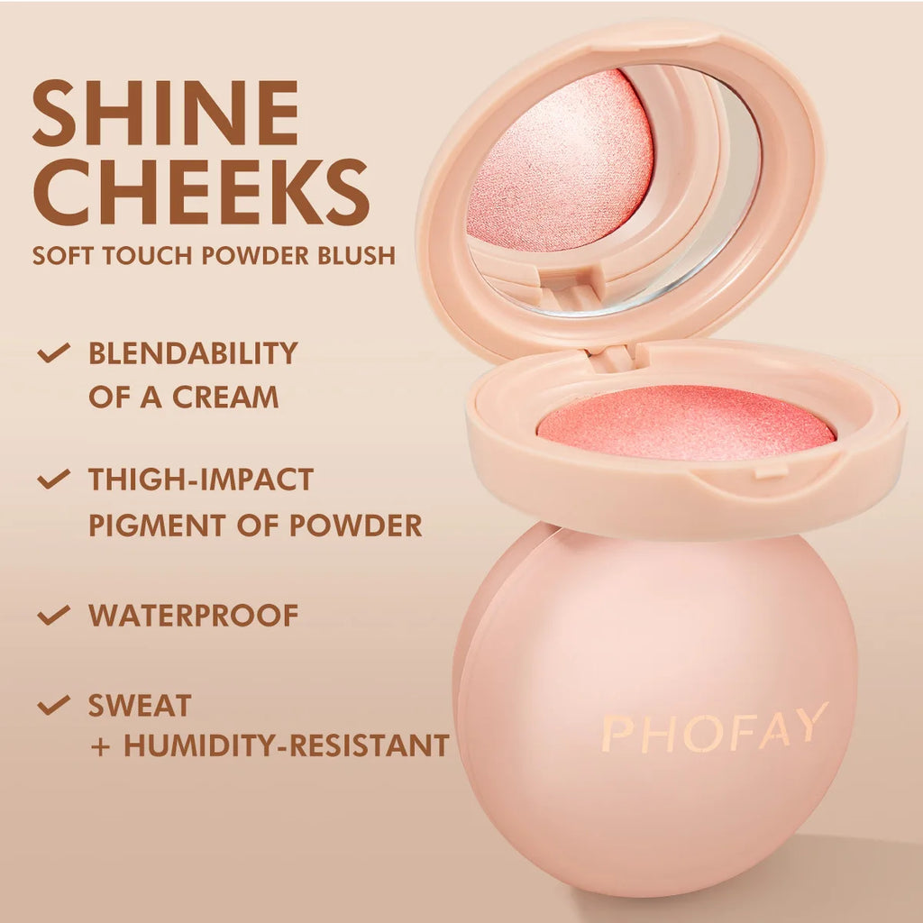 Monochrome Blush Matte Vitality Girl Nude Makeup Naturally Blended Blusher Baked Powder Waterproof Sweatproof Shine Cheeks Rouge