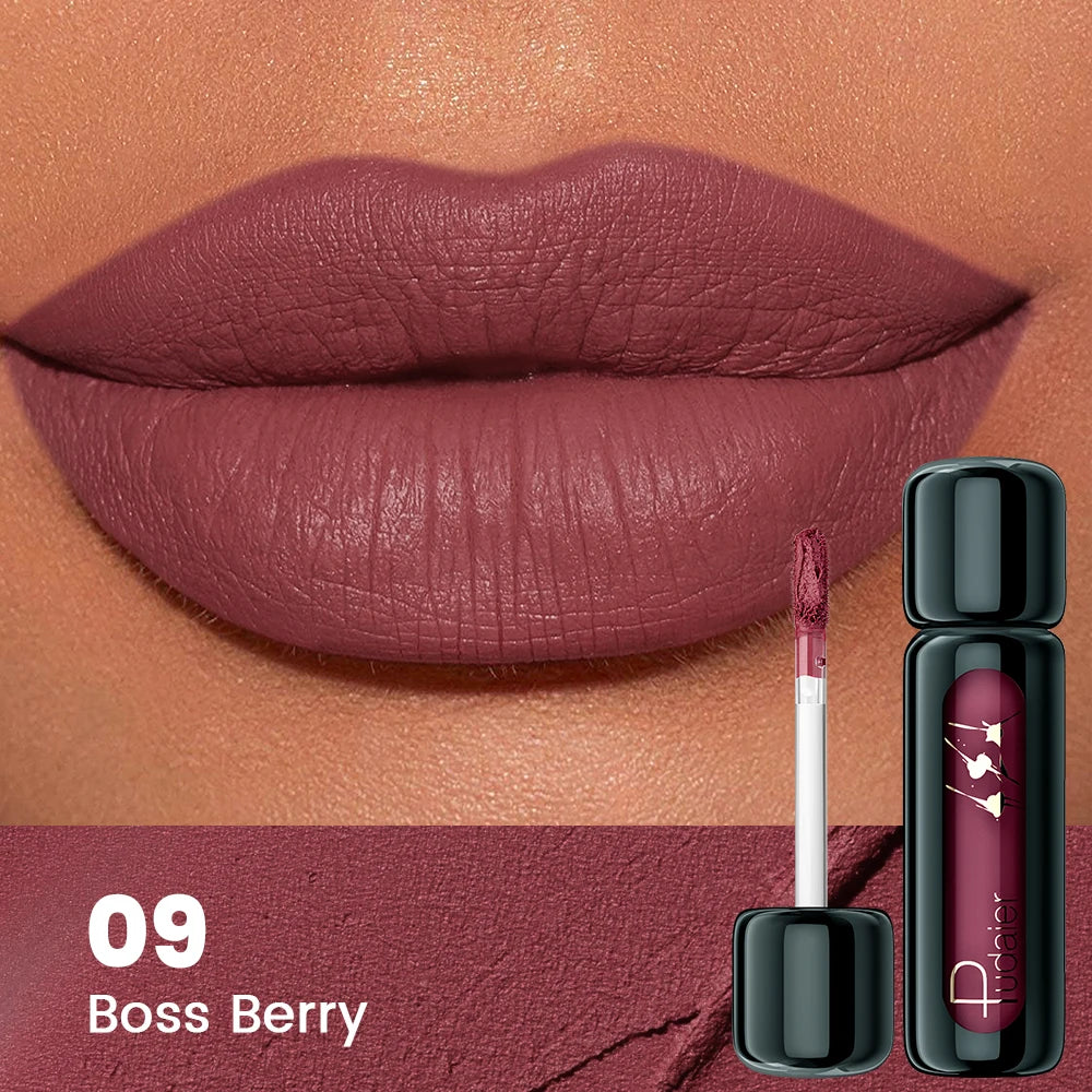 1pc Matte Velvet Lip Gloss, Highly Saturated Liquid Lip Mud, Non-Stick Long Lasting, All Skin Tones Compatible.