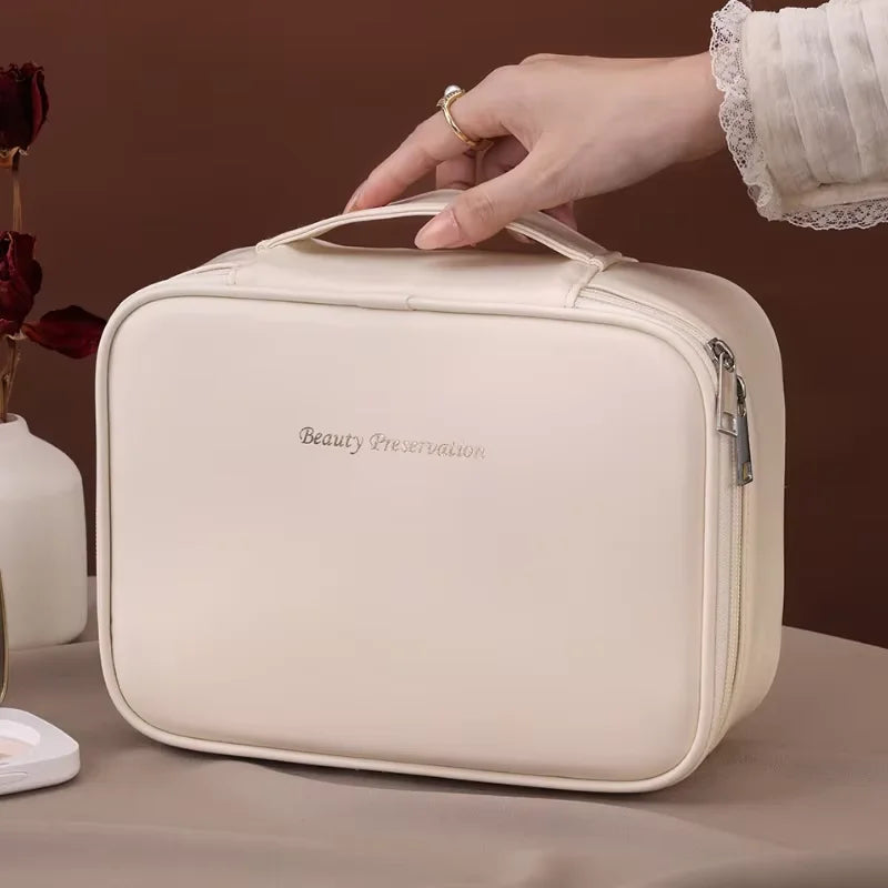 New women's makeup bag, portable storage bag, large capacity luxury makeup bag, makeup travel bag, basic makeup bag
