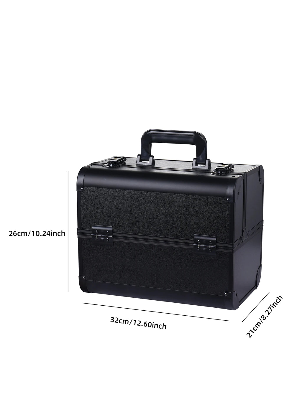 Makeup Train Box With Professional Adjustable 4 Trays Makeup Box Makeup Storage Box With Lock And Compartment