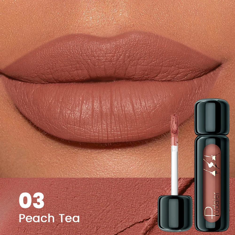 1pc Matte Velvet Lip Gloss, Highly Saturated Liquid Lip Mud, Non-Stick Long Lasting, All Skin Tones Compatible.