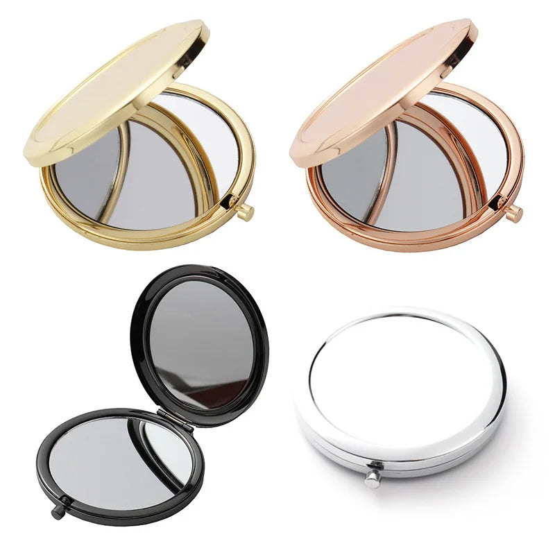 7cm Double-Sided Makeup Mirror, Flip-Top Touch-Up Mirror, Mini Travel Mirror with Magnifying Function