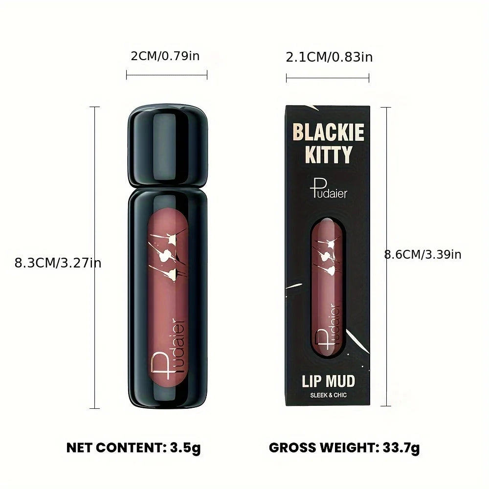 1pc Matte Velvet Lip Gloss, Highly Saturated Liquid Lip Mud, Non-Stick Long Lasting, All Skin Tones Compatible.